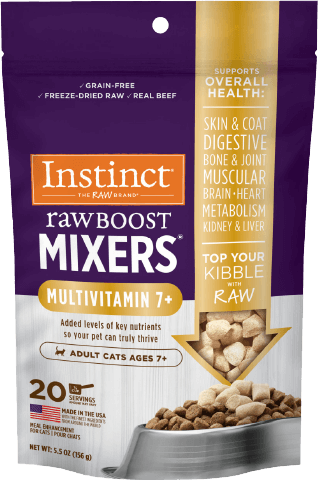 Raw Boost Mixers Multivitamin for Adult Cats Ages 7+ Freeze-Dried Food Topper