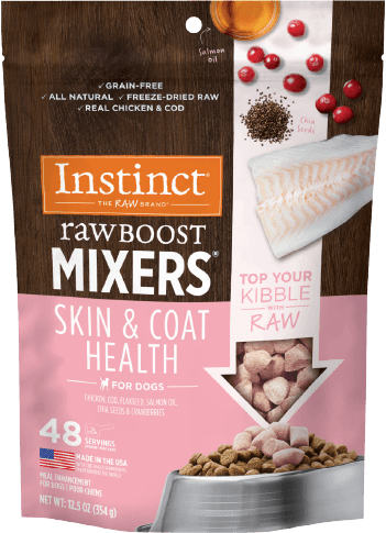 Raw Boost Mixers Skin & Coat Health Freeze-Dried Dog Food Topper